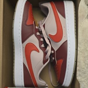 Nike Burgundy and Orange Sneakers
